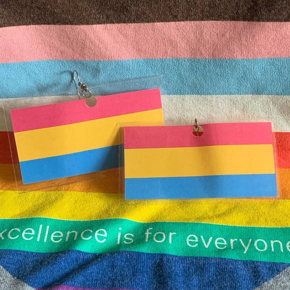 Light pan sexual pride earrings